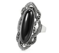 SYAVR Anillo de Diamante de Agua Moda Retro Hecho a Mano Anillo de Ojo de Gato Joyería