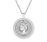SYAVR Collar colgante de acero inoxidable Atenea La diosa de la sabiduría Mitología griega Joyería