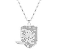 SYAVR Collar colgante de acero inoxidable Collar de zorro sabueso Joyería