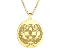 SYAVR Collar con colgante Elizabeth de acero inoxidable Joyería conmemorativa de la reina Accesorios encantadores de hip-hop punk