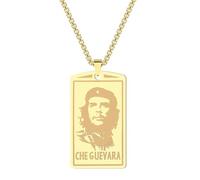 SYAVR Collar con colgante Ernesto Che Guevara de acero inoxidable