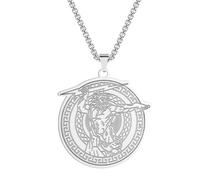 SYAVR Collar con colgante Zeus de acero inoxidable, accesorio de encanto de dios del trueno del cielo de la mitología griega