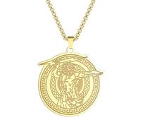 SYAVR Collar con colgante Zeus de acero inoxidable, accesorio de encanto de dios del trueno del cielo de la mitología griega