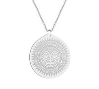 SYAVR Collar de Colgante de Máscara de Dios Sol Indio de Acero Inoxidable Joyería