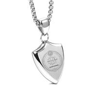 SYAVR Collar Personalizado Colgante de Acero de Titanio Escudo Retro Triángulo Personalizado Doce Zodíaco Colgante de Acero para Hombre