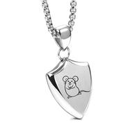SYAVR Escudo personalizado de triángulo minimalista, colgante de acero de titanio para doce animales del zodíaco, collar personalizado para hombre
