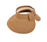 SYAYA M01 - Sombrero plegable para mujer, diseño de paja - Beige - Talla única