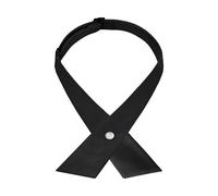 SYAYA Pajarita para hombres y mujeres, corbata de cuello cruzado ajustable para colegialas y niños, uniformes o camisetas de coro y camarera, Negro, One Size