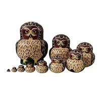 syayw Muñecas Matrioshka para Niños,Juguetes Educativos de Apilar con Diseños de Animales | Muñecas Tradicionales Pintadas a Mano | para Niños Niñas Coleccionistas Amantes del Arte Decoración del