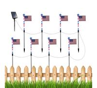 syayw Outdoor Solar Pathway Light | Dusk To Dawn Waterproof | 8-Effect Solar Flag Lights | for Yard Patio Driveway Backyard Homeowners Landscapers Holiday Planners