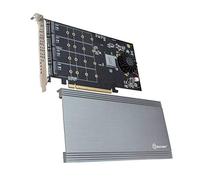 Syba Quad M.2 NVMe Puertos a Interfaz PCIe 3.0 x16 (Ancho de Banda x8) Controlador Elevador de bifurcación