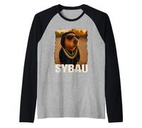 Sybau Sigma Meme Capybara Italian Brainrodesign Camiseta Manga Raglan