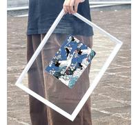 SYBNIKOLF marco de fotos, Marco de fotos, marco madera transparente doble cara for exhibición muestras, varios tamaños multicolores(White 1,6 inches)