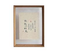 SYBNIKOLF marco de fotos, Marco de fotos, marco vidrio flotante transparente doble cara, varios tamaños multicolores(Walnut,Square 8 Inches [20 * 20cm])