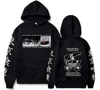Sybnwnwm Tokyo Ghoul - Sudadera con capucha de anime con capucha y manga larga para hombres y mujeres, Negro, XXL