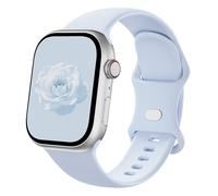 Sycamond Correa de silicona compatible con Apple Watch de 41 mm, 40 mm, 38 mm, correa deportiva de repuesto para iWatch Series SE 10 9 8 7 6 5 4 3 Ultra 2 1 mujeres y hombres, S/M azul claro
