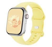 Sycamond Correa de silicona compatible con Apple Watch de 41 mm, 40 mm, 38 mm, correa deportiva de repuesto para iWatch Series SE 10 9 8 7 6 5 4 3 Ultra 2 1 mujeres y hombres, S/M amarillo