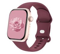 Sycamond Correa de silicona compatible con Apple Watch de 41 mm, 40 mm, 38 mm, correa deportiva de repuesto para iWatch Series SE 10, 9, 8, 7, 6, 5, 4, 3, Ultra 2, 1, mujeres y hombres, M/L, borgoña