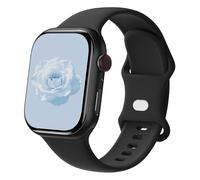 Sycamond Correa de silicona compatible con Apple Watch de 41 mm, 40 mm, 38 mm, correa deportiva de repuesto para iWatch Series SE 10 9 8 7 6 5 4 3 Ultra 2 1 mujeres y hombres, S/M negro