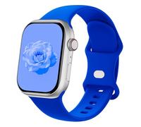 Sycamond Correa de silicona compatible con Apple Watch de 41 mm, 40 mm, 38 mm, correa deportiva de repuesto para iWatch Series SE 10 9 8 7 6 5 4 3 Ultra 2 1 mujeres y hombres, S/M Klein azul