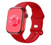 Sycamond Correa de silicona compatible con Apple Watch de 41 mm, 40 mm, 38 mm, correa deportiva de repuesto para iWatch Series SE 10 9 8 7 6 5 4 3 Ultra 2 1 mujeres y hombres, S/M rojo