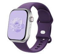 Sycamond Correa de silicona compatible con Apple Watch de 41 mm, 40 mm, 38 mm, correa deportiva de repuesto para iWatch Series SE 10 9 8 7 6 5 4 3 Ultra 2 1 mujeres y hombres, S/M morado