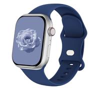 Sycamond Correa de silicona compatible con Apple Watch de 41 mm, 40 mm, 38 mm, correa deportiva de repuesto para iWatch Series SE 10, 9, 8, 7, 6, 5, 4, 3, Ultra 2, 1, para mujeres y hombres, M/L, azul