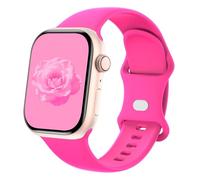 Sycamond Correa de silicona compatible con Apple Watch de 41 mm, 40 mm, 38 mm, correa deportiva de repuesto para iWatch Series SE 10 9 8 7 6 5 4 3 Ultra 2 1 para mujeres y hombres, M/L, rosa intenso