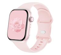 Sycamond Correa de silicona compatible con Apple Watch de 41 mm, 40 mm, 38 mm, correa deportiva de repuesto para iWatch Series SE 10 9 8 7 6 5 4 3 Ultra 2 1 para mujeres y hombres, M/L rosa claro