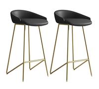 SYCARPET Juego de 2 taburetes de Bar con Respaldo Taburetes Altos para la Isla de la Cocina, sillas de Bar Modernas Taburetes Altos tapizados, 440LBS Capacidad de Carga