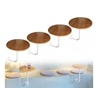 SYCARPET Mesa al Final, Mesa Redonda para Espacios pequeños, decoración de la Mesa de té de café montada en la Pared para la Oficina del Dormitorio de balcón, área de relajación