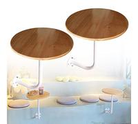 SYCARPET Mesa al Final, Mesa Redonda para Espacios pequeños, decoración de la Mesa de té de café montada en la Pared para la Oficina del Dormitorio de balcón, área de relajación