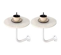 SYCARPET Mesa de Pared Creativa de terrazo, Mesa de Fin de sofá pequeña Moderna para balcón Interior al Aire Libre, Mesa Redonda montada en la Pared para la Tienda de té de Leche de café