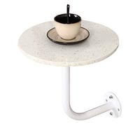 SYCARPET Mesa de Pared Creativa de terrazo, Mesa de Fin de sofá pequeña Moderna para balcón Interior al Aire Libre, Mesa Redonda montada en la Pared para la Tienda de té de Leche de café