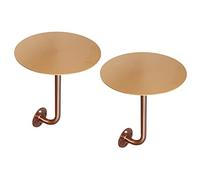SYCARPET Mesa de Pared de Lujo de luz Moderna pequeña Mesa Redonda de Pared Creativa para Colgar la Pared para Tienda de té de Leche, Mesa Lateral de Ocio para Bares de Bares