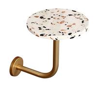 SYCARPET Mesa de Pub Redonda Terrazzo Mundial de cócteles montados en la Pared Mesa de Comedor Moderno de Mediados de Siglo Descripción de Pared pequeña con Pierna de Metal para la Oficina del café