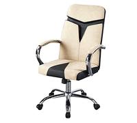 SYCARPET Silla de Oficina ejecutiva con Respaldo Alto, Tela técnica + Cubierta de Cuero PU Silla de Trabajo con reposabrazos Silla de Oficina ergonómica de Altura Ajustable