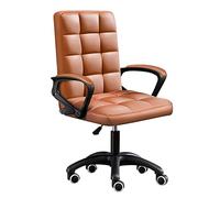 SYCARPET Sillas de Oficina en casa, Silla de Escritorio de Cuero PU en la Parte Posterior con reposabrazos, Linda Silla giratoria para Sala de Estar, Dormitorio, Sala de Estudio, Oficina