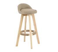 SYCARPET Taburetes de Bar con Altura de Barra sin Respaldo Taburetes Altos de Madera para Isla de Cocina Sillas de Bar Modernas Taburetes de Bar de algodón y Lino Muebles de Bar para el hogar