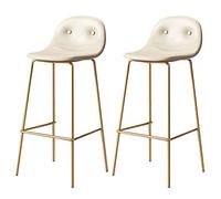 SYCARPET Taburetes de Bares de 2 pcs con taburetes de Altura de la Altura Trasera para el Comedor de la Isla de la Cocina y Sala