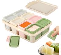 SYCEES 8 Pack 50 ml Recipientes de Silicona para Bebé, Recipientes Reutilizables para Comida, 100% Herméticos Sin BPA, Compatibles con Lavavajillas/Microondas/Congelador, Portátiles para Infantil