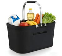 SYCEES Cesta de Compra 30L Plegable Térmica, Bolsa Portátil de Oxford