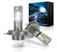 Sycr ombillas LED H4,60W 20000LM 6500K Luces Blanca Bombilla H4 Led Faros Coche y Moto,1:1 Mini Design,Plug and Play Reemplazo para Halógenos,2 Lámpara
