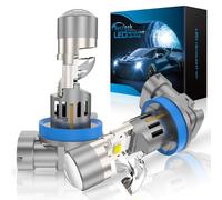 Sycreek H8/H9/H11 Led Bombilla Faro Lenticular,120W 30000LM 600% Brillo 6500K Blanco,Tamaño 1:1 Reemplaza Lámparas Halógenas