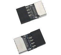 SYCZIOHU 2 convertidores USB 2.0 de 9 pines macho a hembra tipo E para extender puertos tipo C en el panel frontal del PC