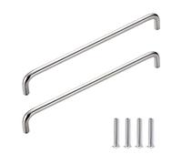 SYDARSYN 2 Piezas Manilla de Armario Inoxidable Acero Tiradores de Arco Muebles Manijas Cocina Puerta Manijas Sólido Cepillado Armario Cajones Manija del Gabinete 224 mm