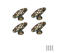 SYDARSYN 4 Piezas Pájaros Tiradores de Muebles Jaula Tirador Tradicional Tiradores de Puerta Jaula Tiradores de Cajón Asas Metálicas Para Puertas de Muebles Cocina Armarios Puertas Agujero Simple