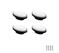 SYDARSYN 4 Piezas Tiradores de Muebles Tiradores de Puerta Manijas de Cerámica Blanco Tiradores de Arco Perillas de Muebles Perilla de Muebles de Cerámica Tiradores de Armarios 16mm