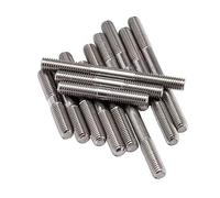 SYDARSYN Tornillos Roscados de Doble Extremo de Acero Inoxidable 304 Adaptador de Rosca M6x130mm (5 Piezas)