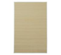 SYDE Alfombra de Bambú 100x160 cm Natural | Reverso PVC Antideslizante, Bordes Polipropileno, Fácil Limpieza, Decoración Salón